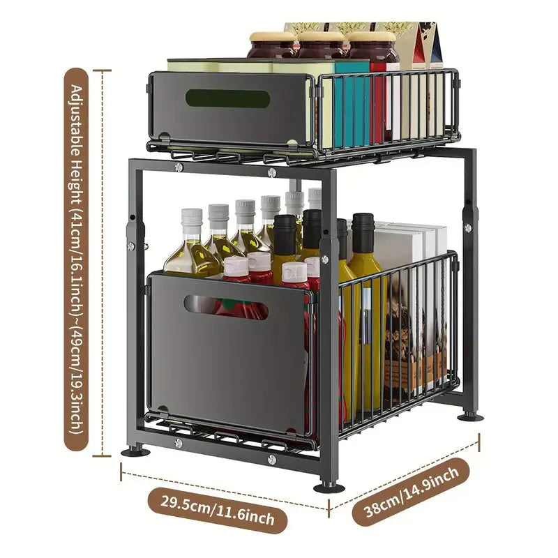 Dwupoziomowy organizer pod zlew