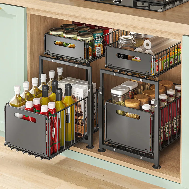 Dwupoziomowy organizer pod zlew