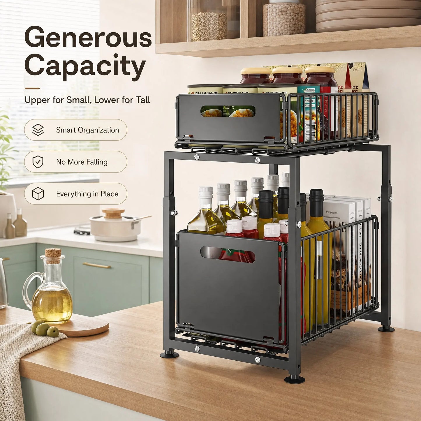 Dwupoziomowy organizer pod zlew