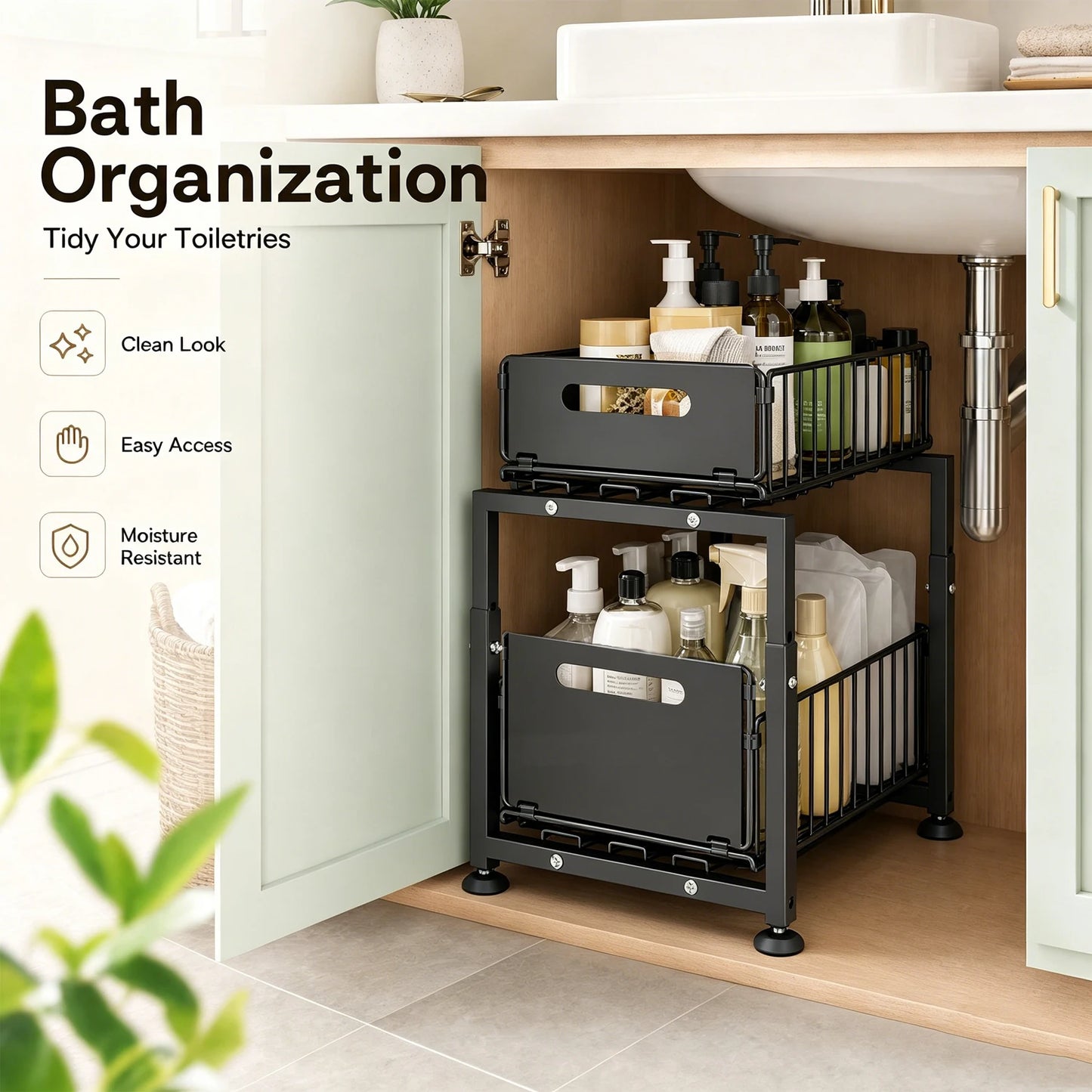 Dwupoziomowy organizer pod zlew